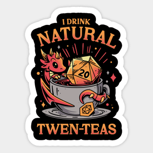 D20 Tea Time - Roleplayer Drink Sticker